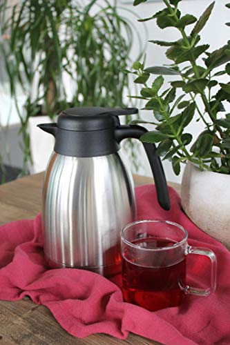Isolierkanne 1,5 Liter TRINKBASIS Thermoskanne für verschiedene Getränke