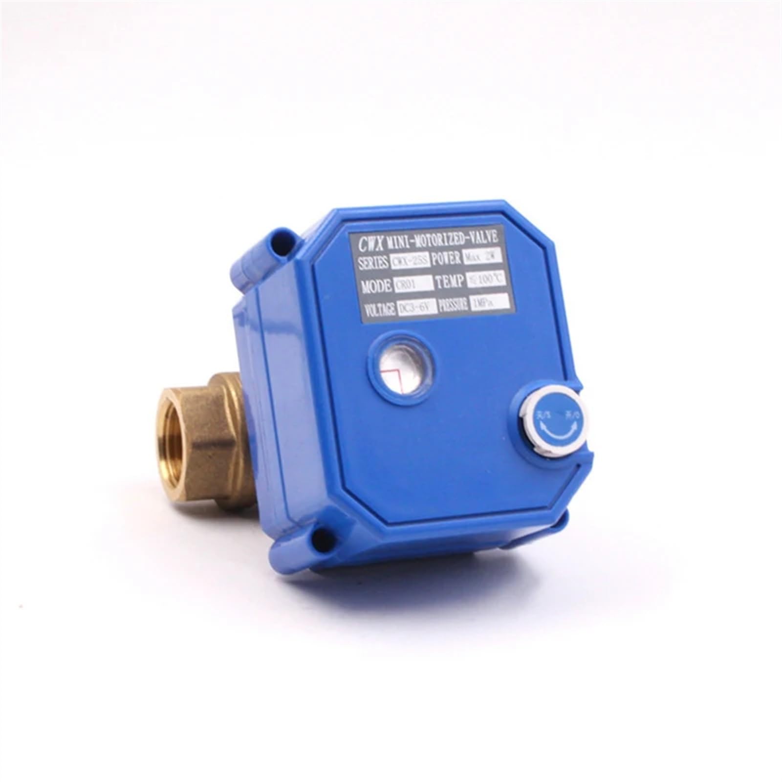 Valvola a Sfera motorizzata 1/4 "1/2" 3/4 "1" Attuatore Elettrico a 2 Vie 2/3 Fili in Ottone con Interruttore Manuale AC220V DC24V DC12V ADC9-24V(DC12V-CR01,0.25 inch)