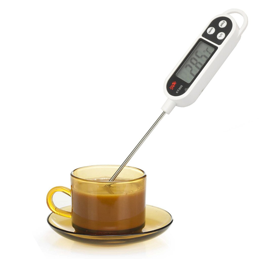 iKKEGOL Digital de bolsillo LCD termómetro pines para leche alimentos carne barbacoa cocina cocina Sonda