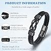 VOSAP Gifts for Son, Infinity Knot Leather Bracelet for Men Boys, Son Gift from Dad Mum, Christmas Birthday Graduation Valentines Gifts, Stocking Fillers for Men Boys #3