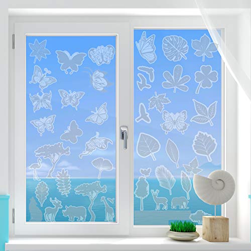 HungMieh Window Decals for Birds Strike, Transclucent Window Clings to