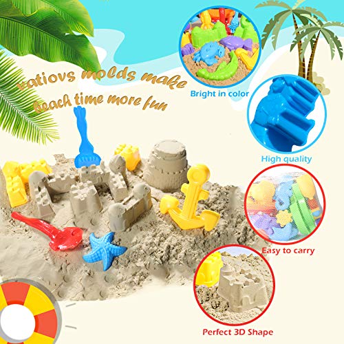 image for Scientoy Beach Toys, 19 Pcs Sand Toys Set, Summer Outdoor Sandbox Toys