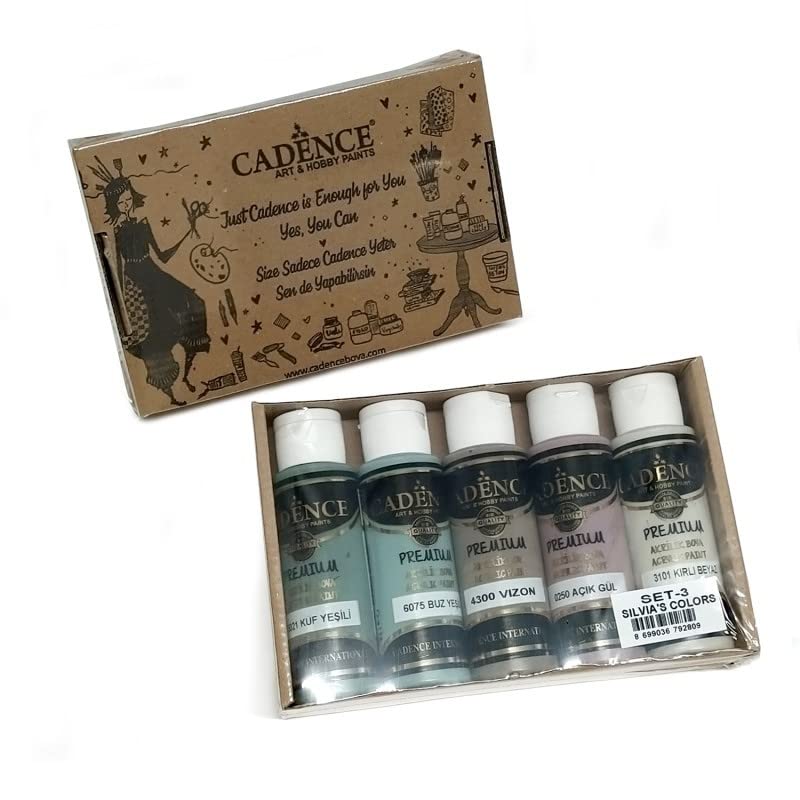 Cadence Set 5 Pinturas Acrílicas Premium Silvia Colors
