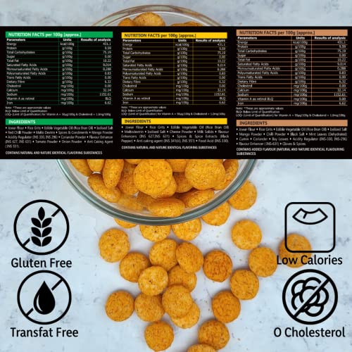 Image of Proseed Jowar Puffs (Spices, Cheese & Chatpata Chaat) | 150g x 3 Packs (Total 450g) | Slow Roasted & 100% Veg | No Refined Flour, Sugar & Trans-Fat | Gluten Free | No Palm Oil | Healthy Millet Snacks
