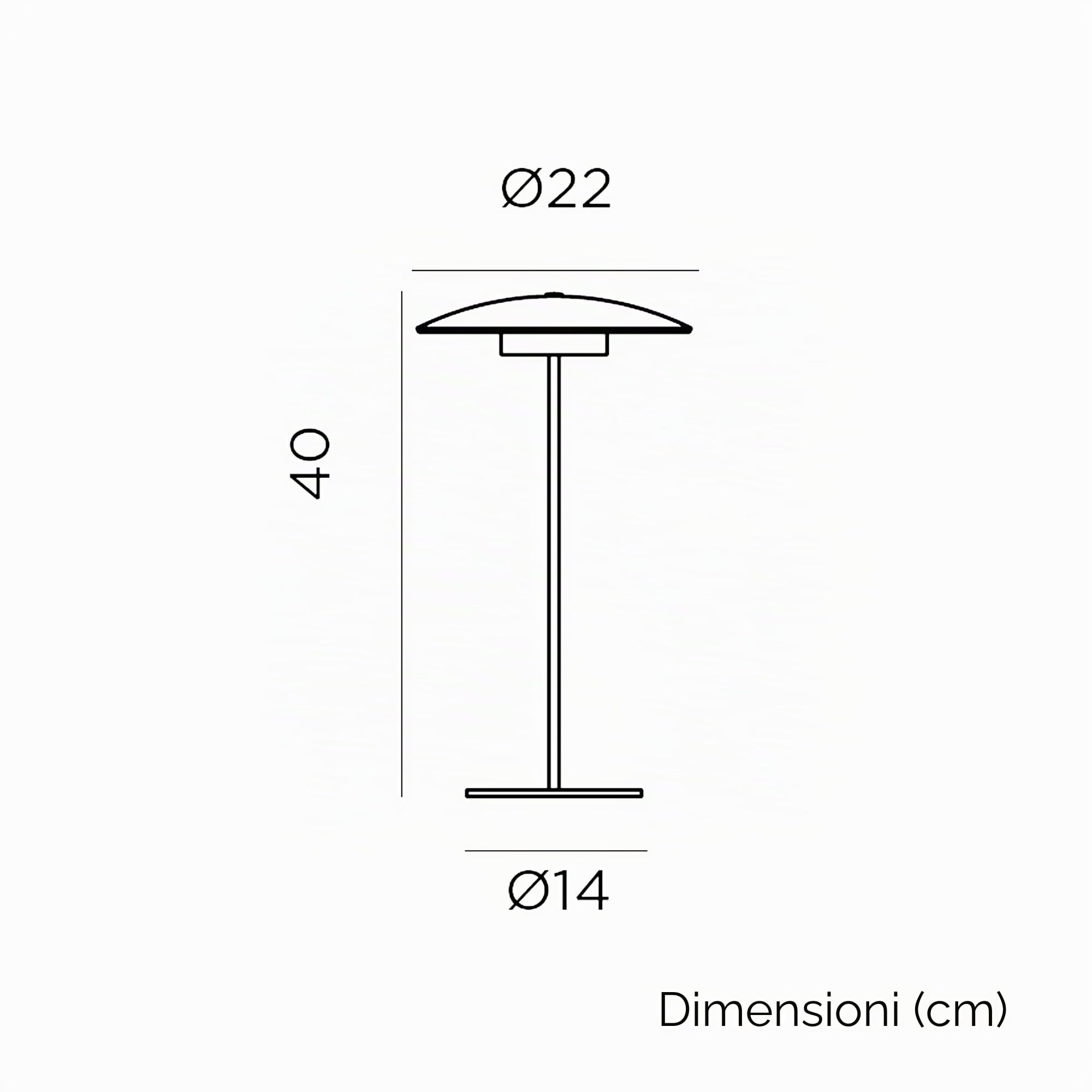 newgarden - Lampada da tavolo portatile SARDINIA. Luce calda a LED senza fili. Con batteria ricaricabile fino a 20 ore di utilizzo (Antracite, 40 cm)