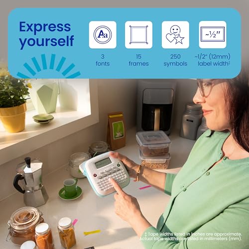 brother p-touch pt-n20 personal desktop label maker portable handheld and prints p-touch btag  12mm wide color personalized label tapes