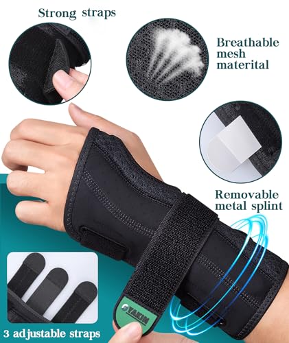 Image of Oyakin Wrist Brace for Carpal Tunnel Night Support, Adjustable Wrist Splint for Tendonitis, Arthritis, Sprains, Wrist Pain Relief, Comfortable Hand Brace for Men and Women Right Left Hand