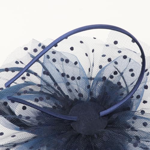 Image of DRESHOW Fascinators Hat Feather Headband Women's Fascinators Tea Party Headwear with Clip Flower Head Band for Girls & Women