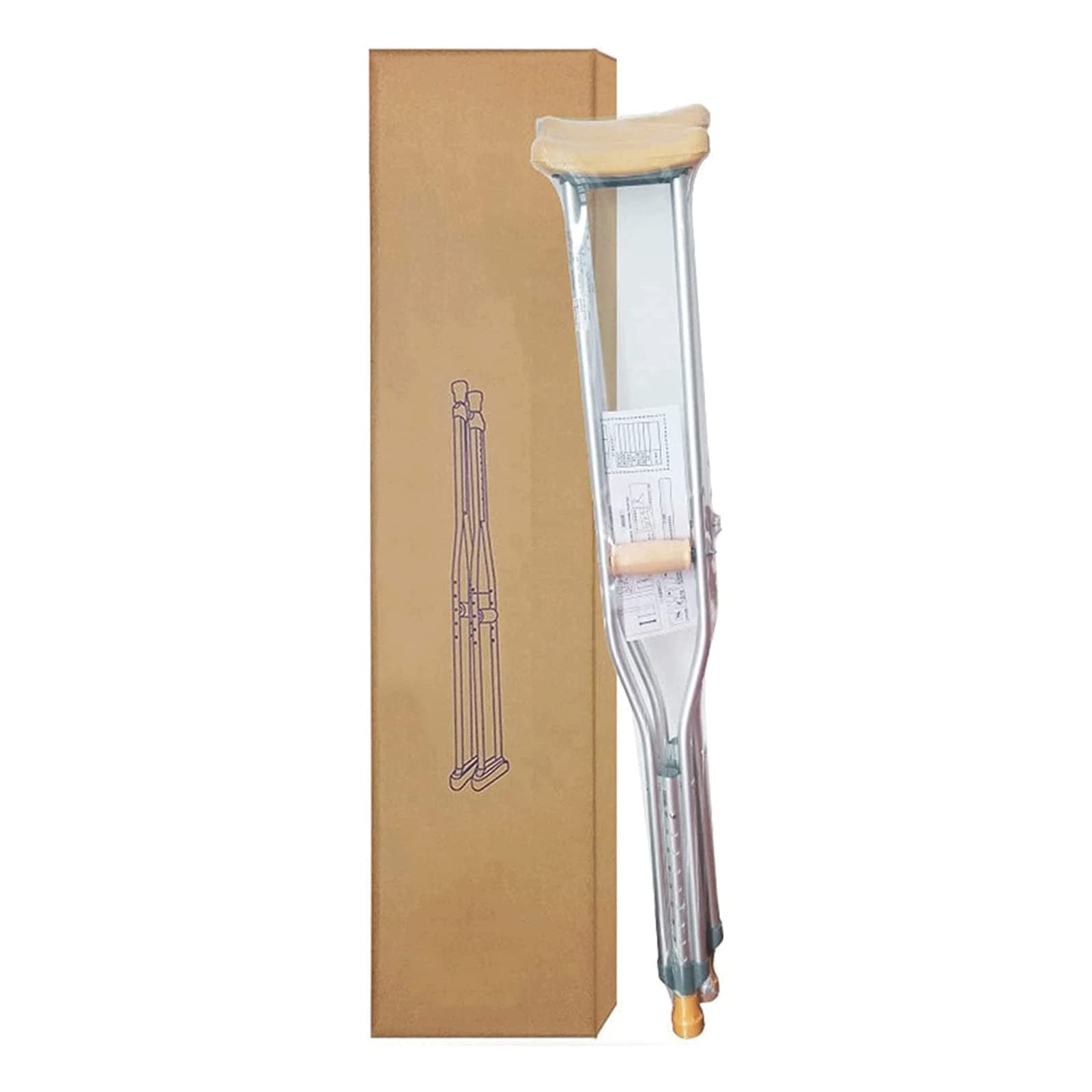 PAASHE Muletas de Aluminio de 2 uds., Bastones para Caminar bajo el Brazo de Altura Ajustable, bastón médico para Caminar bajo el Brazo para Adultos, muleta ergonómica