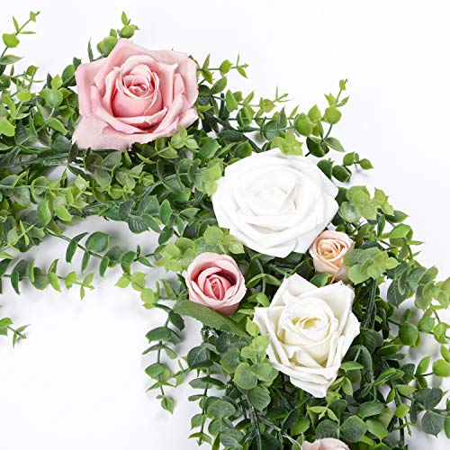Artiflr Artificial Vines Faux Eucalyptus Garland, 2 Pack Fake Eucalyptus Greenery Garland Wedding Backdrop Arch Wall Decor, 6 Feet/Pcs Fake Hanging Plant For Table Festival Party Decorations #TOP6