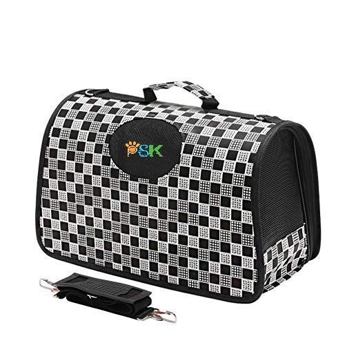 PSK PET MART Breathable Single Shoulder Bag for Pet Cat Dog Teddy Outdoor Travel Medium Black Miragul (B087YZY41Y) Amazon Price History, Amazon Price Tracker