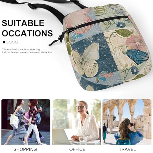 Satchel Tote Bag Messenger Bag With Floral Style Printed Mini Sling Bag Purse Suitable for Work Travel4