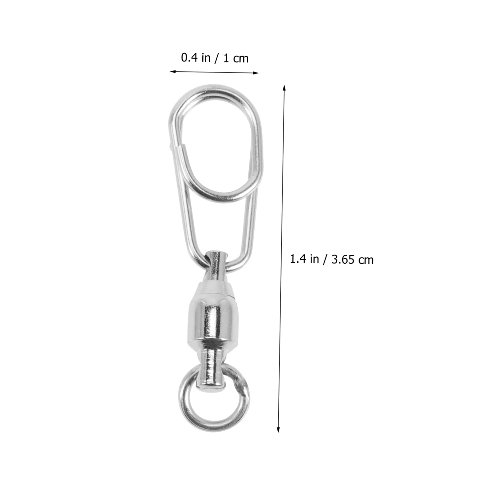 BESPORTBLE Connettore ad anello a otto cifre esca artificiale antiruggine canna girevole a scatto amo anello di collegamento di pesca clip per esche portatili Acciaio inossidabile