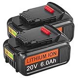 DCB206 20V 6000mAh Lithium Battery Replacement for DeWalt 20V MAX DCB204 DCB200 DCB206 DCB205-2 DCB2
