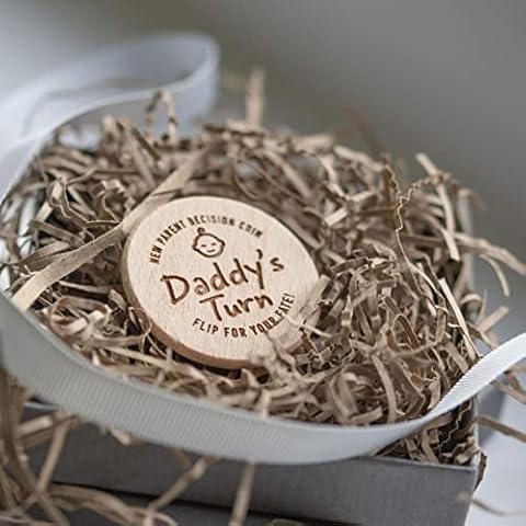 Oh So Cherished New Parent Wooden Decision Coin | Baby Flip Coin | 37mm | New Born Coin | Eco-Friendly | FSC Wood | New Baby Gift | New Mum & Dad Gift | New Baby Essentials Cover
