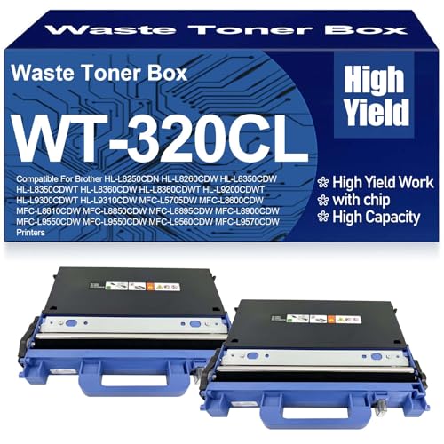 SXLXYOF Depósito de tóner Residual WT-320CL Compatible para Brother MFC-L5705DW MFC-L8600CDW MFC-L8610CDW MFC-L8850CDW MFC-L8895CDW MFC-L8900CDW MFC-L9550CDW MFC-L9560CDW,WT320CL-2PC