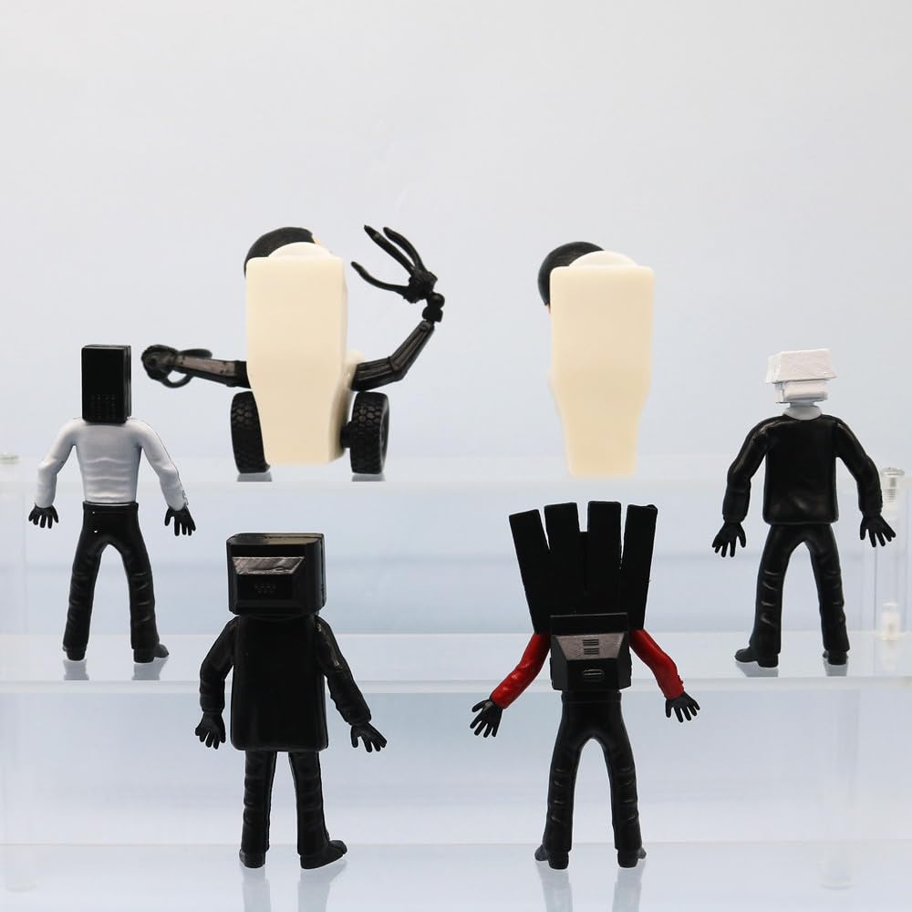 OSDUE 9 Figure Giocattolo Skibidi Toilet - Set Personaggi Da Collezione In PVC Per Bambini E Amanti Del Gioco