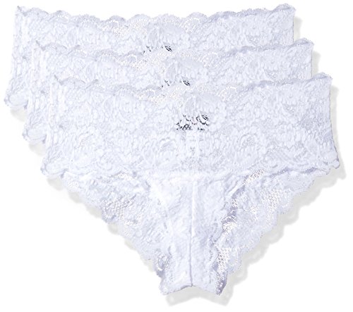 Cosabella Women's Never Say Never Low Rise Hottie Boyshort 3 Packt, White, Medium/Large
