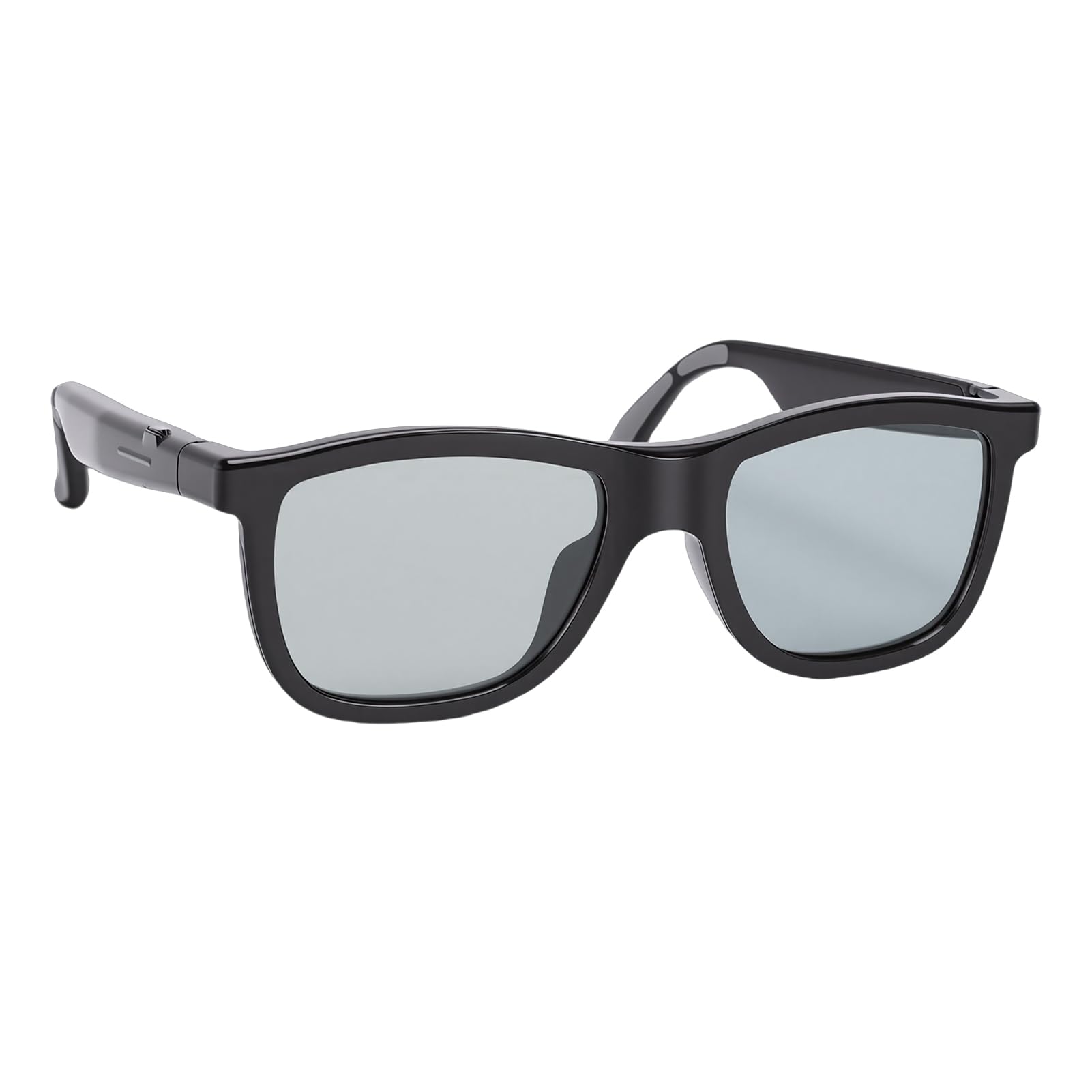 Naroote KI-Smart-Brille, Bluetooth-Brille mit Elektrochromen Gläsern und KI-Übersetzung, Ideal für Outdoor-Sport und Reisen (Black)