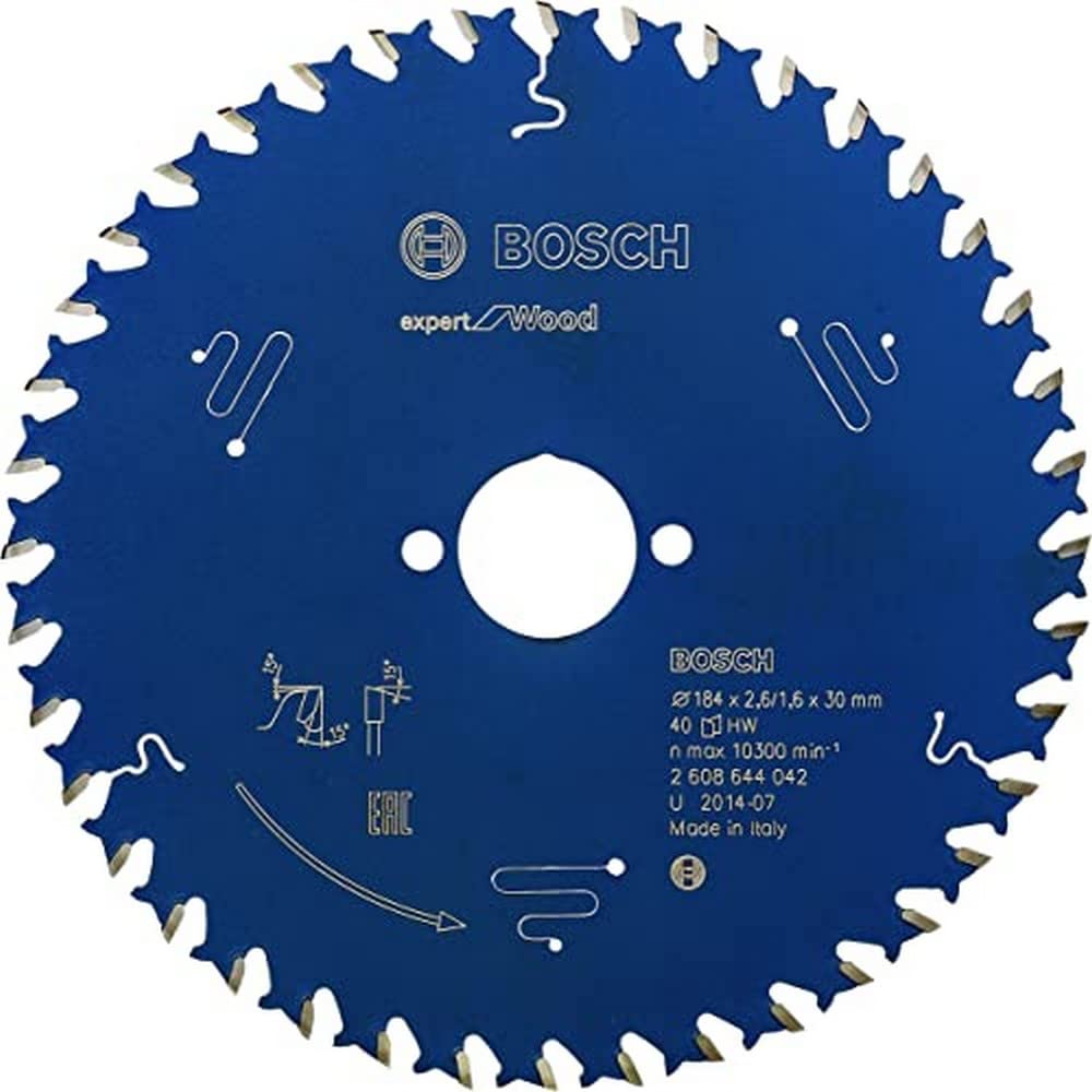 Bosch Professional Kreissägeblatt Expert for Wood (Holz, 184 x 30 x 2,6 mm, 40 Zähne, Zubehör Kreissäge)