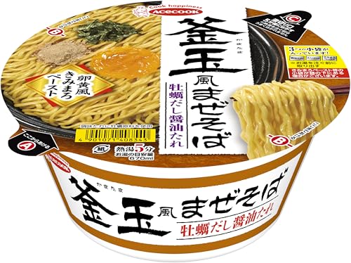 エースコック 釜玉風まぜそば 牡蠣だし醤油たれ 124g ×12個