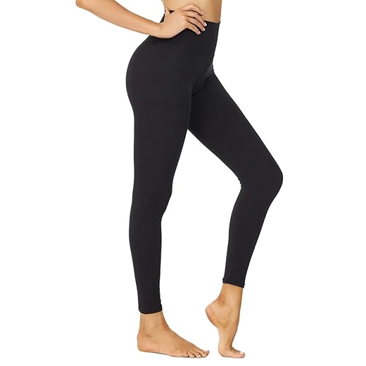 High Waisted Leggings for Women - Buttery Soft Tummy Control Yoga Pants for Workout, Running - Reg & Plus Size, Large-X-Large (Black）