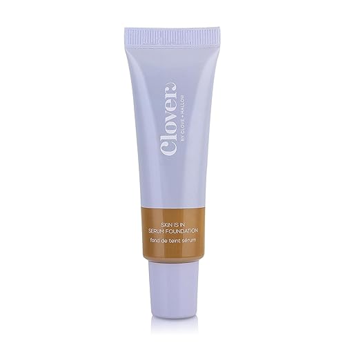 Clover Skin Is In Serum Foundation  Suero facial hidratante, base ligera, libre de crueldad animal y vegano, con escualano y cera de semillas de disponible en Yaxa Colombia