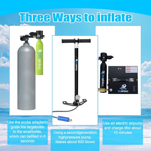 Kit de réservoir de plongée 1L TUDIVING pour secours en mer