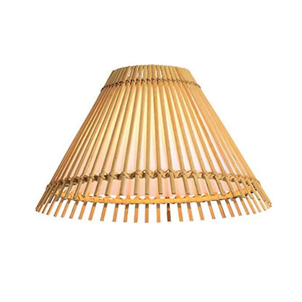 YGZPALH Bamboo Woven Lamp Shade Handmade Lamp Fixture Natural Wicker Woven Hollow Shape Shade