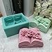 Flower Book 3D Silicone Mold for Soap Candle Wax Making,Chocolate Mousse Cake Molds,DIY Aroma Plaster Resin Decorations Silicone Mould for Teacher's Day