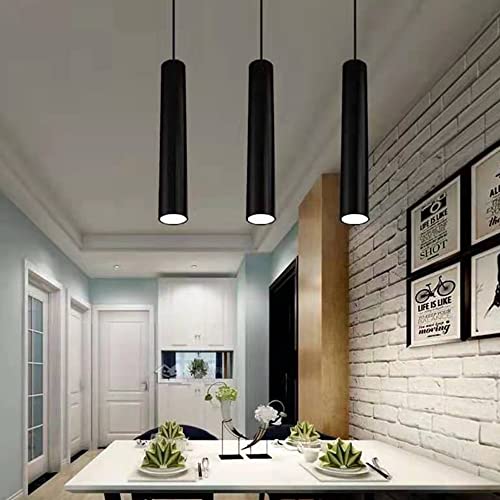 Lustre suspension tube aluminium RAGGZZ élégance noire et pureté des lignes LED 5W