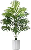 Palmeira Artificial para Decoração de Interior, Planta Realista 70cm com 18 Folhas, Ideal para Decorar Sala