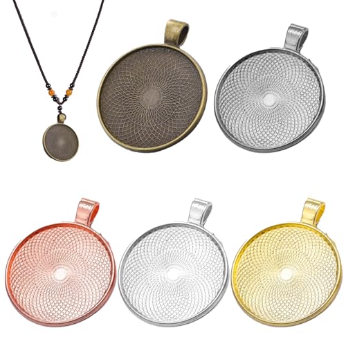 dancepandas Cabochon Rohlinge 50PCS Lünette Anhänger Ketten...