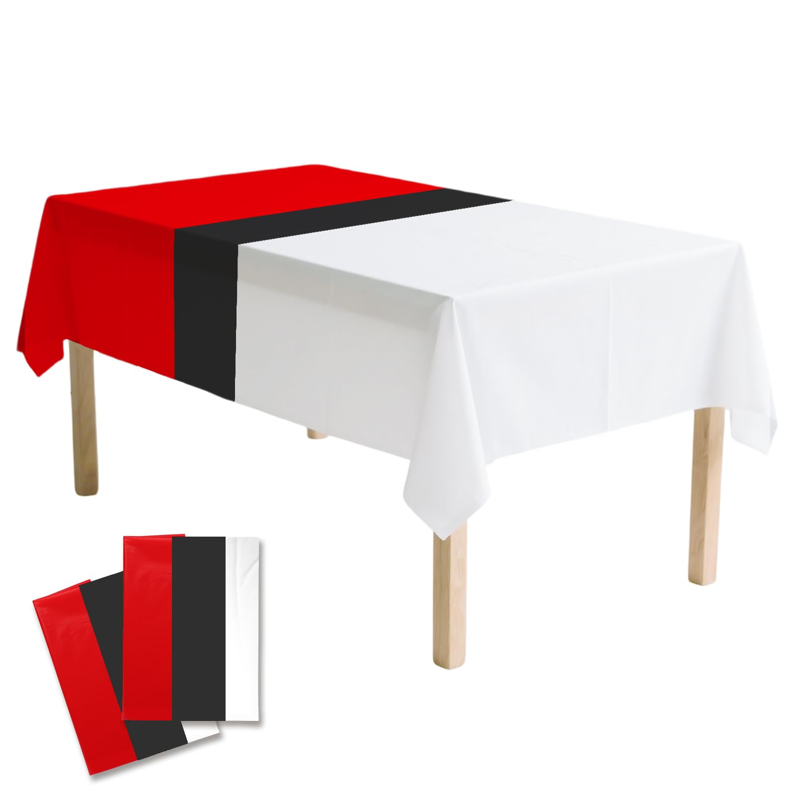 Nappes Fête Rouges et Blanches pour Anniversaire Enfant et Goûter Animé