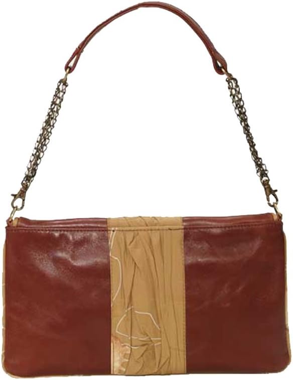 Mei Vintage - Upcycled Ashley Shoulder Bag (BROWN/TAN)