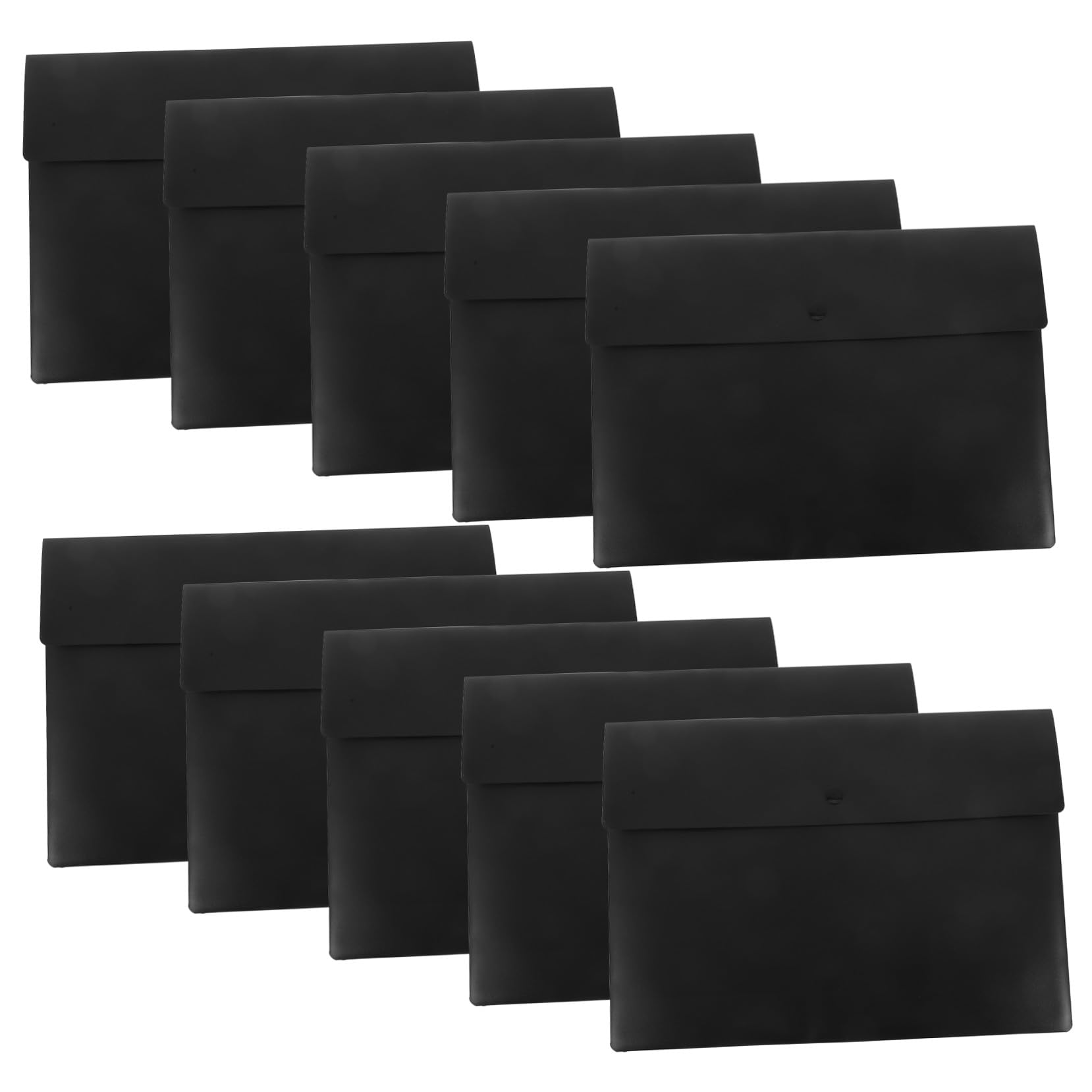 Dossiers plastiques étanches WOONEKY format A4 avec bouton-pression pour documents - 8