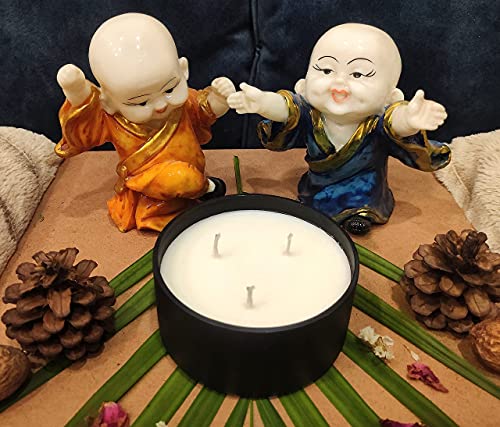 Image of Floryn Decor 3 Wick Candle | Candle for Home Decoration | Luxury Candle for Home Decor | | Burning Time - 40 Hours | Soy Wax Candles Scented (Lavender + Sandalwood)