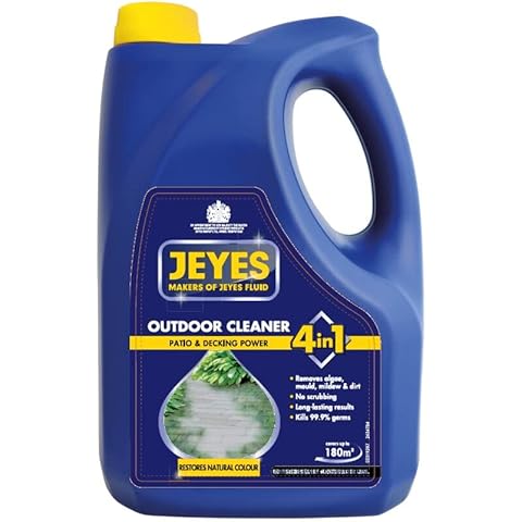Jeyes 4-in-1 Patio and Decking Power, Outdoor Cleaner for Patios, Paths, Driveways, Stone & Concrete, 4 Litres Cover