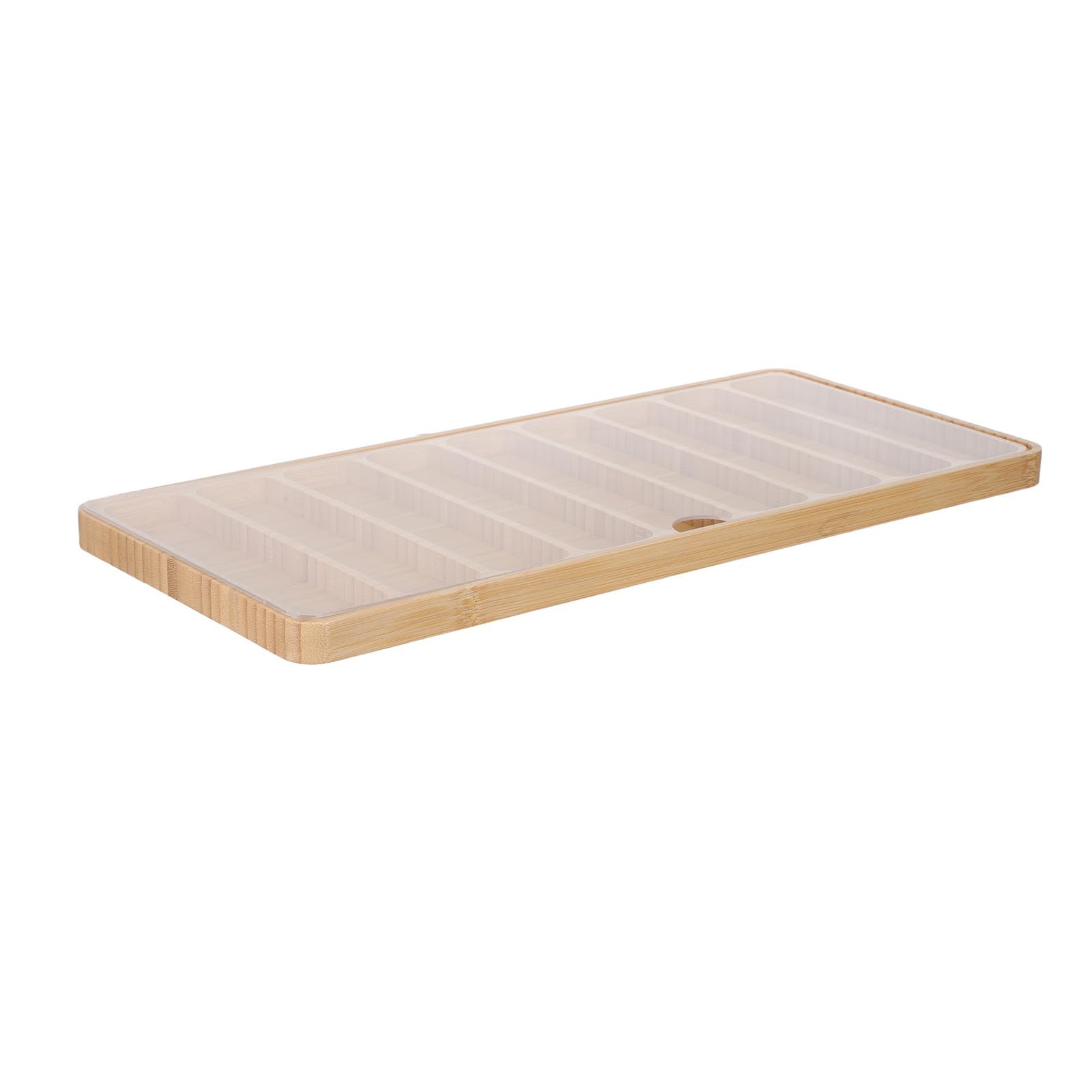 Toyvian Organizador de Correas de Reloj de Bambú 9 Ranuras y Tapa Acrílica, Caja para Correas que Protege del Polvo, Adecuado para Tiendas y Cumpleaños