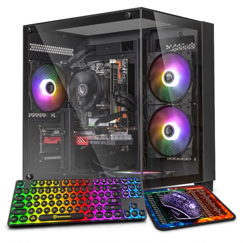 Image of Prebuilt Gaming PC Desktop,AMD Ryzen R3 Business Office Tower Computers PC | RX590 8G Graphics Card, 16GB RAM and 512GB SSD, WiFi, Win11 Home, Suitable for Study,transaction,Entertainment,Gaming, etc.