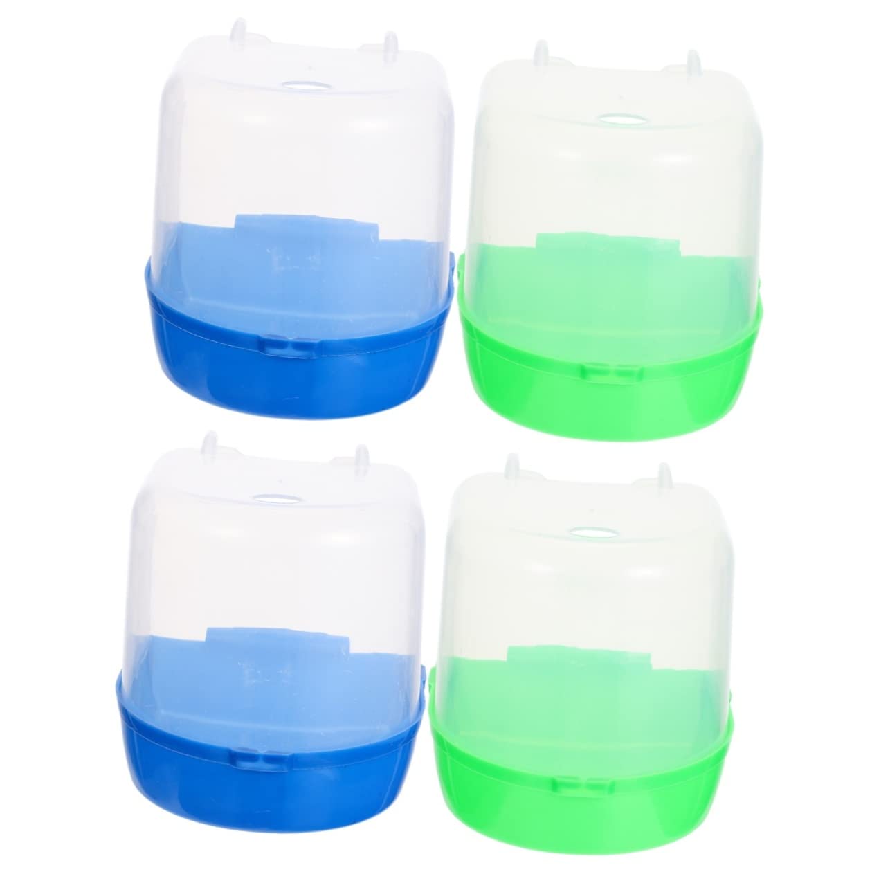 Mipcase 4pezzi Box da Bagno per Pappagalli Plastica di Vaschette Sospese per Uccelli Colorate Facili da Appendere e Divertenti per La Pulizia degli Uccelli Domestici