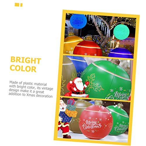 Décorations de Noël Gonflables : lot de 2 grandes boules décoratives extérieures