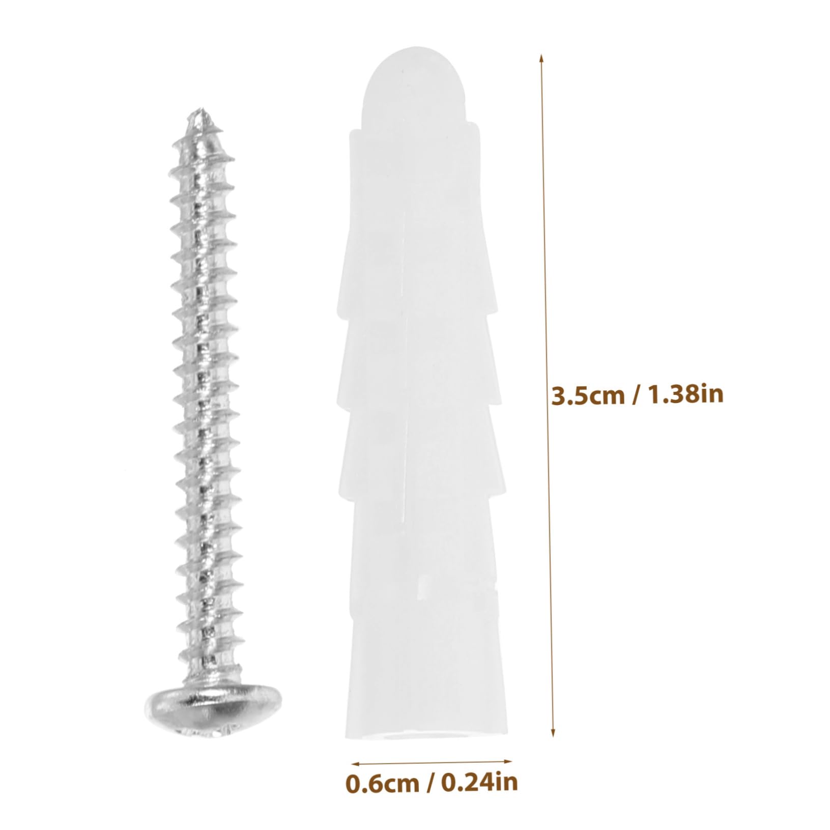 Unomor Self Drilling Screws and Anchors for Drywall Square Expansion Tube Mounting Anchors Screw Set