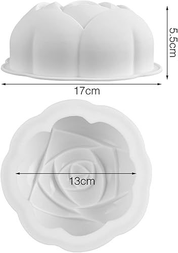 Miniatura 5 de Pure Vie Molde de silicona antiadherente a prueba de fugas de 6.69 pulgadas para pasteles de Navidad, aniversario, cumpleaños, pan, magdalenas,