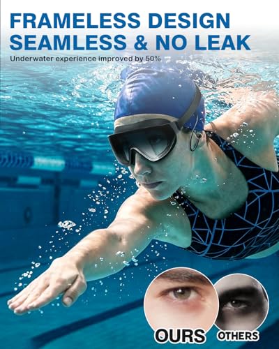 Image of Swim Goggles 2 Pack, Wide View Anti Fog&UV Swimming Goggles for Audlt, No Leak Pool Beach Essentials for Men Women