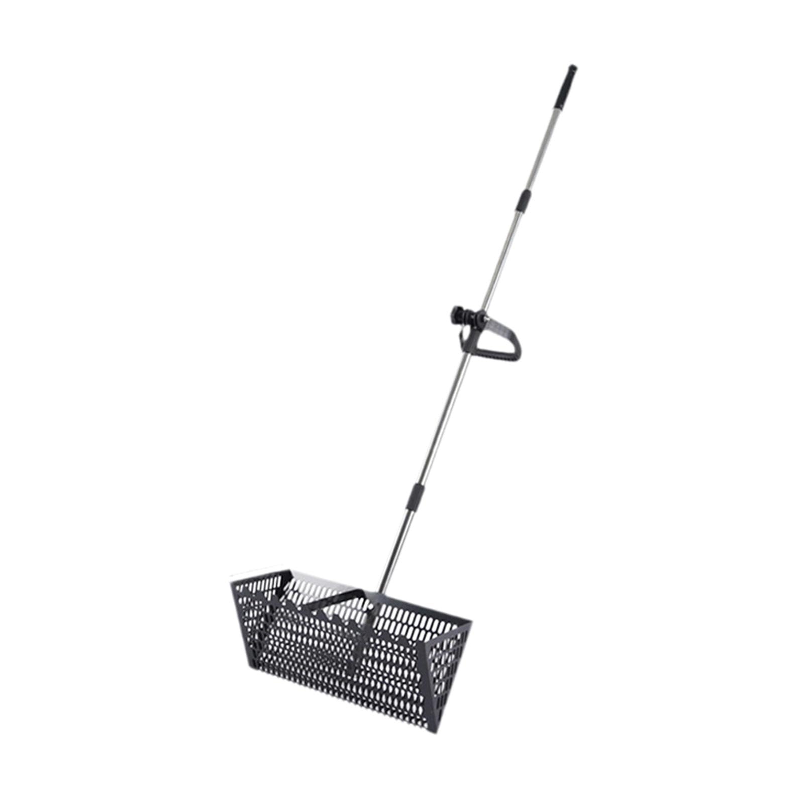 perfk Setacciatore di Sabbia, 141 Cm Rastrello delle Pulci di Sabbia, Setaccio da Spiaggia con Manico Lungo in Acciaio, per L'uso Come Vaspaccia Feci, Strumento di Pulizia della Spiaggia, Nero