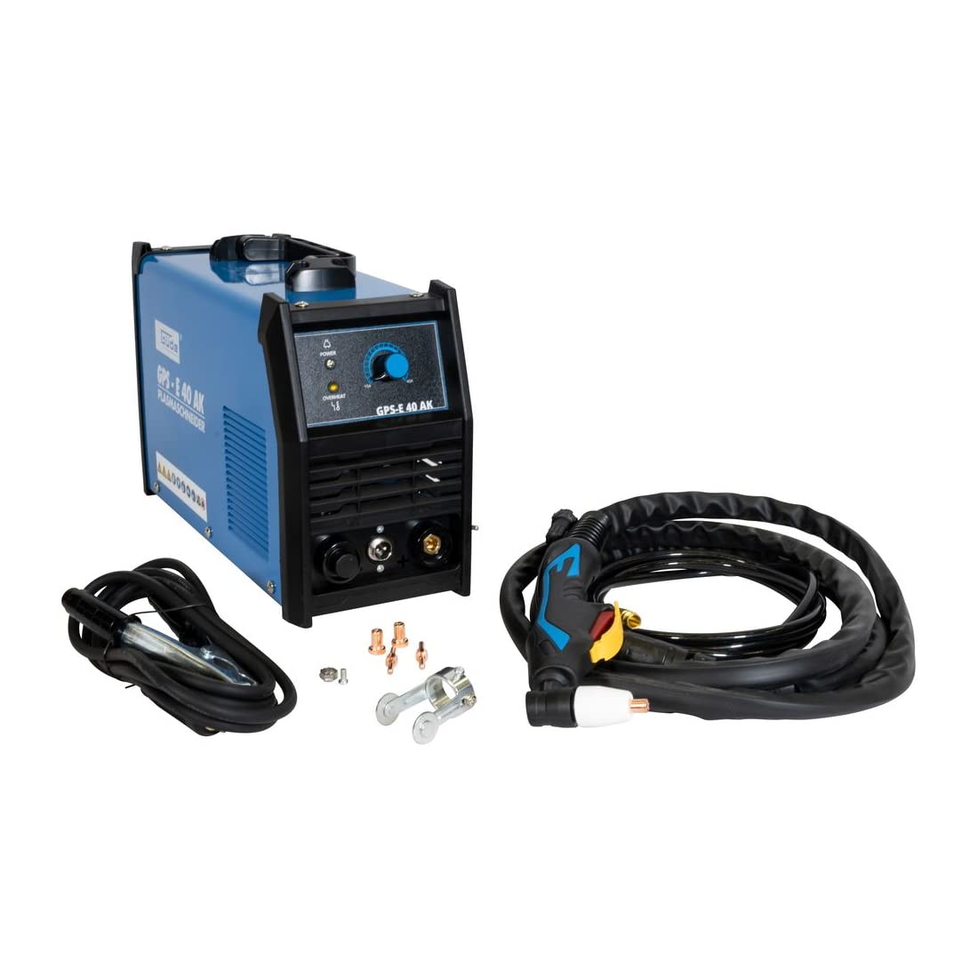 Präzisionsschnitt 6 Mm Güde Plasmaschneider GPS-K Aircut 40 AK – Mit Integriertem Kompressor, 15–40 A, Metall Bis 12 Mm, 2,5 M Brenner Mit Rollenführung