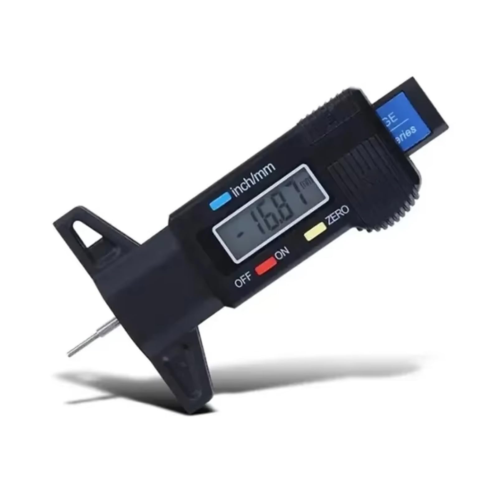 Cyfrowy miernik głębokości bieżnika Opakowanie 5 sztuk Cyfrowy miernik głębokości bieżnika opon 0-25mm LCD Suwmiarka Narzędzie pomiarowe Praktyczne akcesoria samochodowe ciężarowych