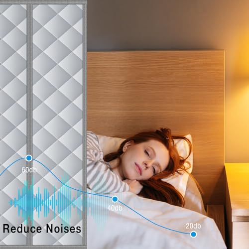 HOXHA Magnetic Thermal Inlusated Door Curtain Fits Door Size 32 × 80 Inch, Weatherproof, Windproof, Soundproof Door Screen Magnetic Closure by HOXHA - Image 5