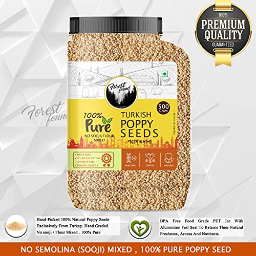 Image of Forest Found Fresh Posta Dana (500g) - Unadulterated White Poppy Seeds | Perfect for Indian Curries, Thandai & Baking | Raw & Natural Khus Khus